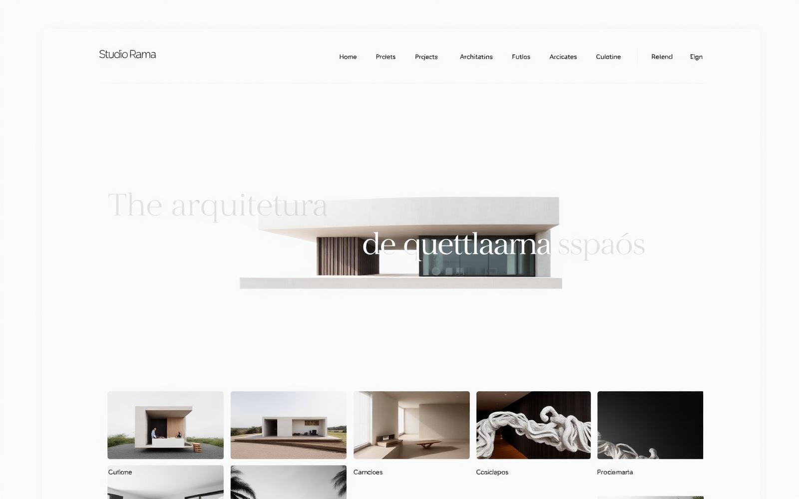 Modelo de site para escritório de arquitetura criado pela GS Marketing