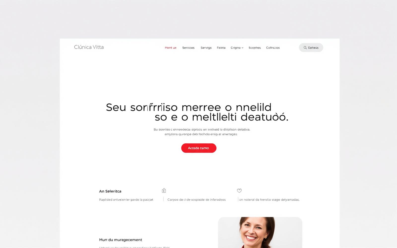 Modelo de site institucional para clínica odontológica criado pela GS Marketing